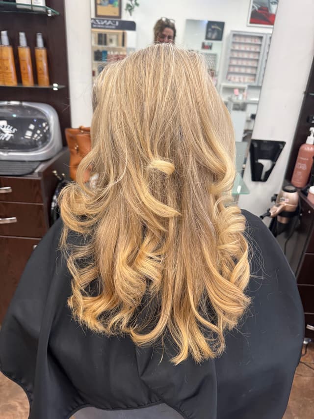 Hair colour and styling result at Bita Hair Studio