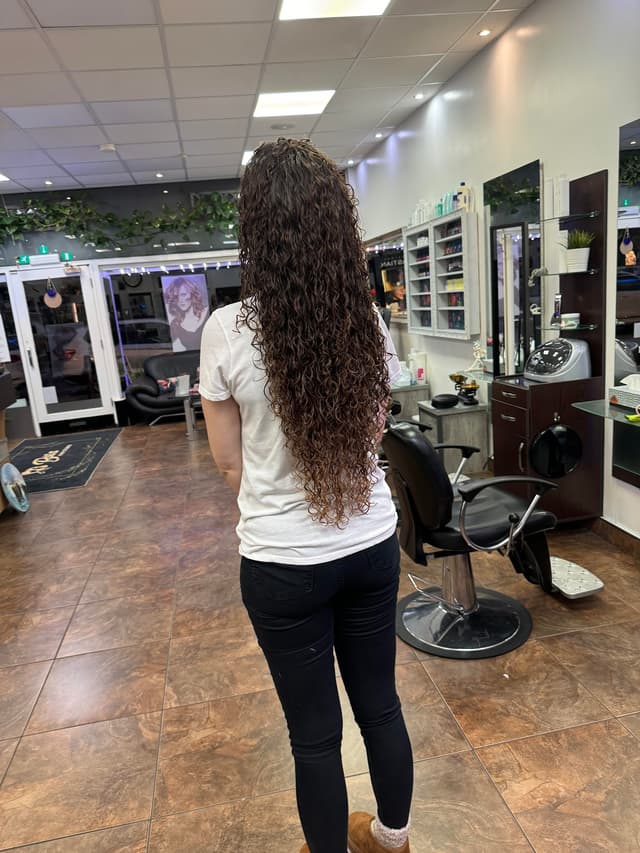 Hair colour and styling result at Bita Hair Studio