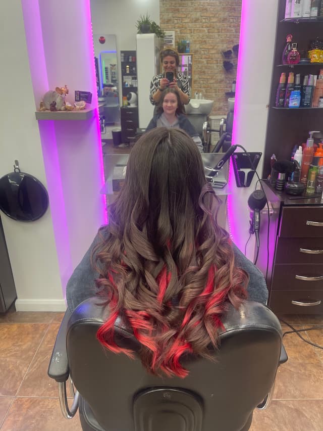 Hair colour and styling result at Bita Hair Studio