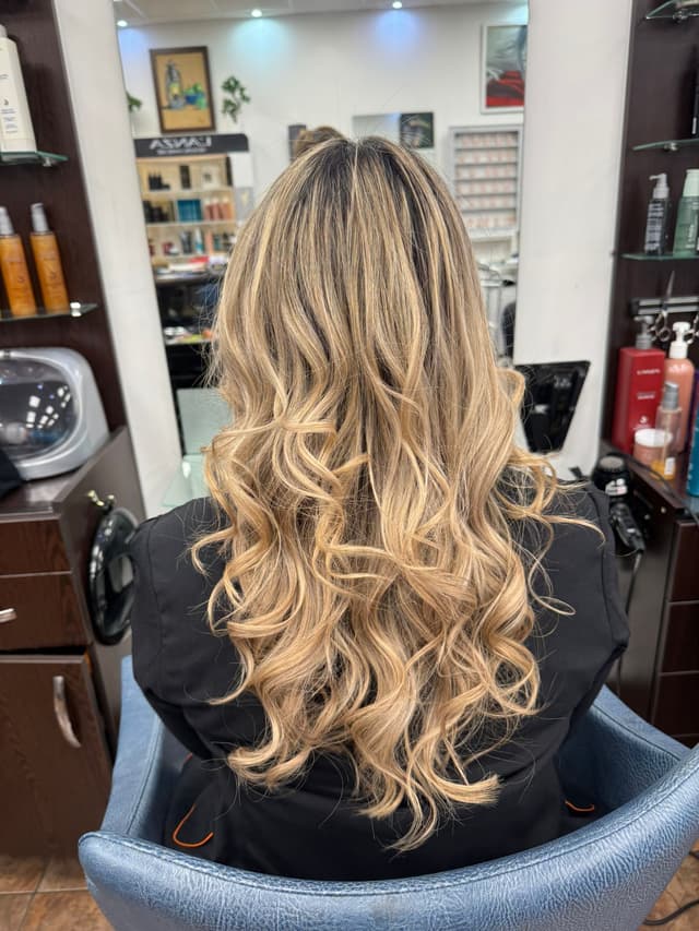 Hair colour and styling result at Bita Hair Studio