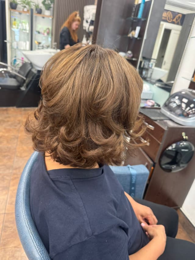 Hair colour and styling result at Bita Hair Studio