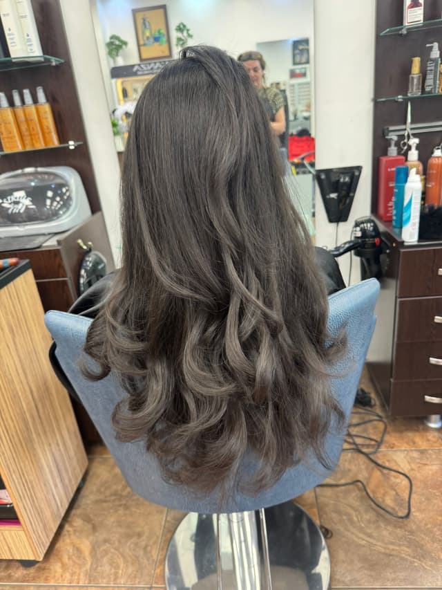 Hair colour and styling result at Bita Hair Studio