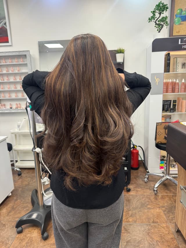 Balayage hair colour result at Bita Hair Studio