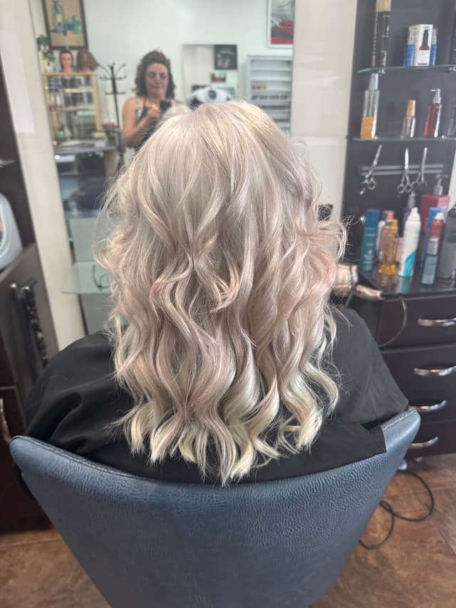 Hair colour and styling result at Bita Hair Studio