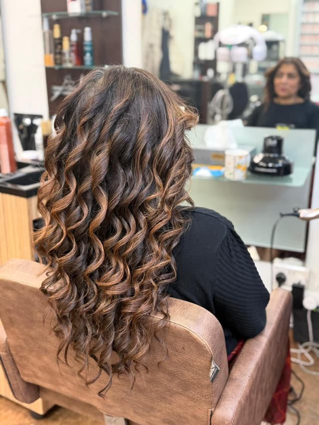 Hair colour and styling result at Bita Hair Studio