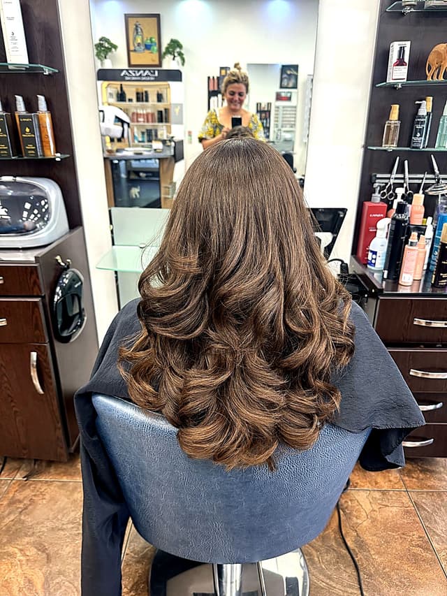 Hair colour and styling result at Bita Hair Studio