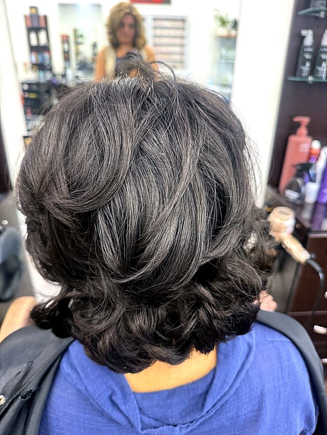 Hair colour and styling result at Bita Hair Studio