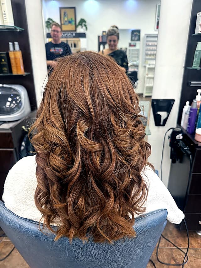 Hair colour and styling result at Bita Hair Studio