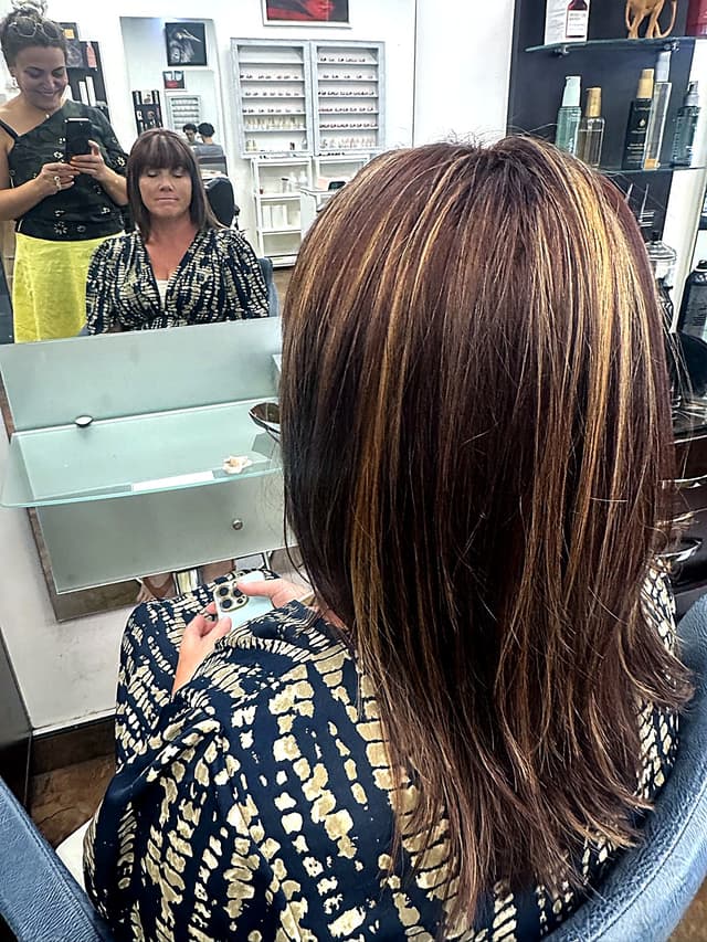 Hair colour and styling result at Bita Hair Studio